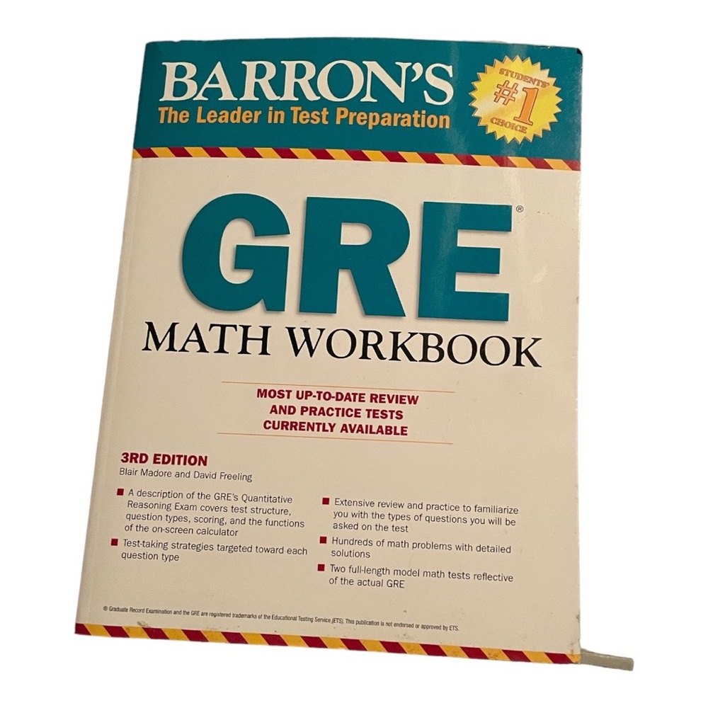 Barron’s GRE math workbook